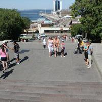 морской порт Одессы_вид с Потемкинской лестницы